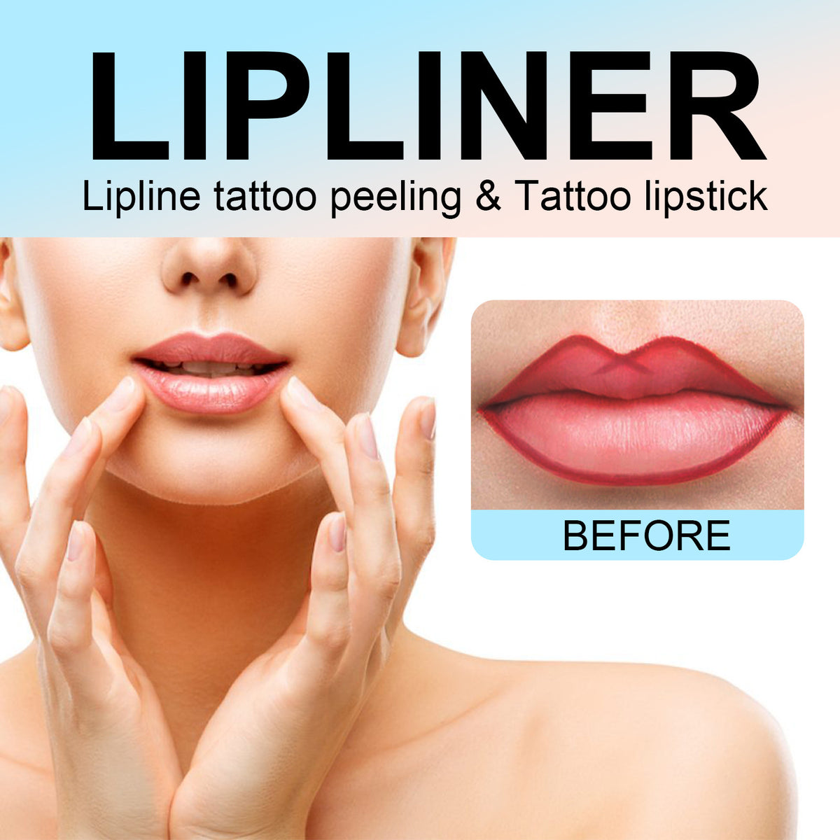EELHOE Waterproof Lip Liner with Brush for Lip Shape
