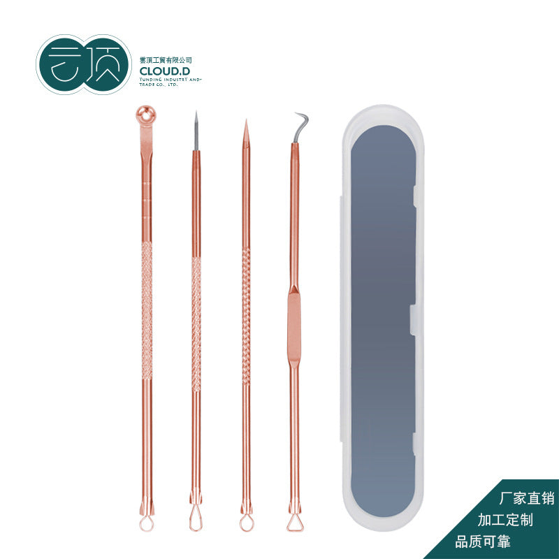 Stainless Steel Pimple Extractor 4-Piece Set