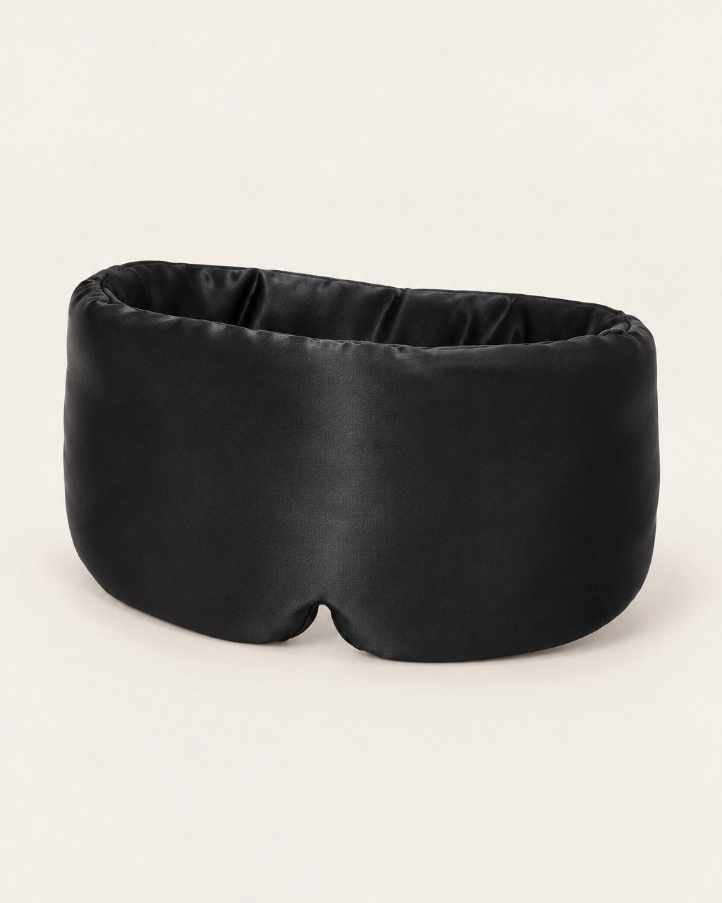 Black wide wraparound satin sleep mask