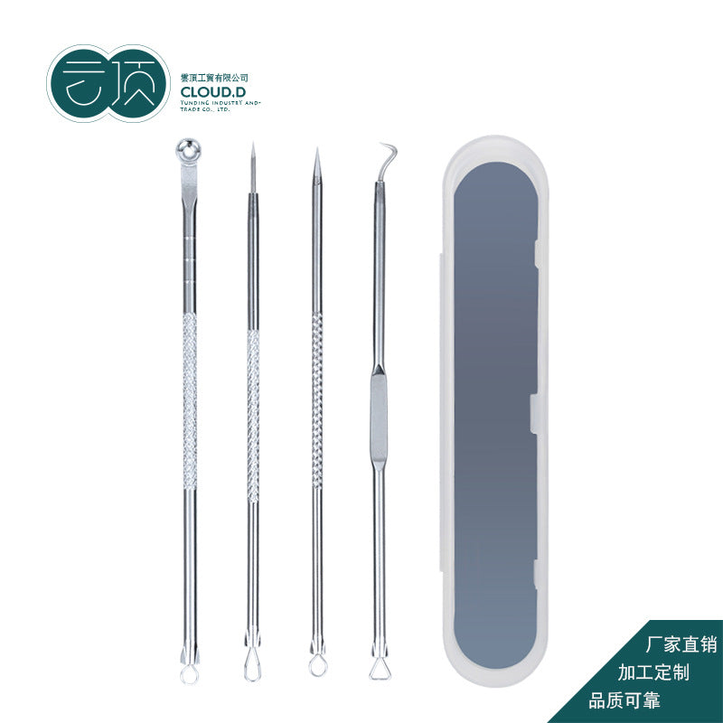 Stainless Steel Pimple Extractor 4-Piece Set