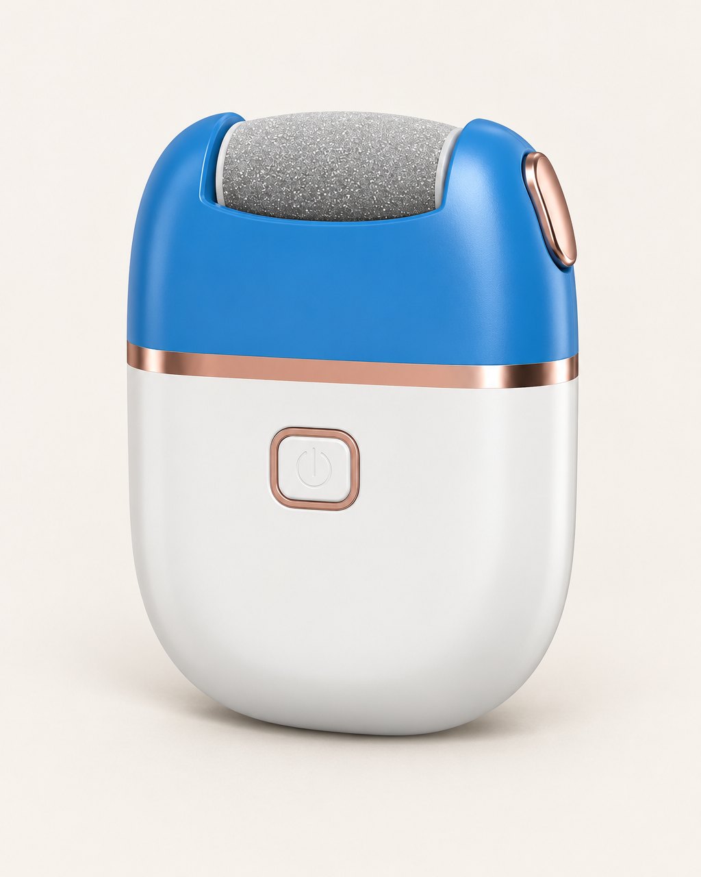 Blue and white electric callus remover