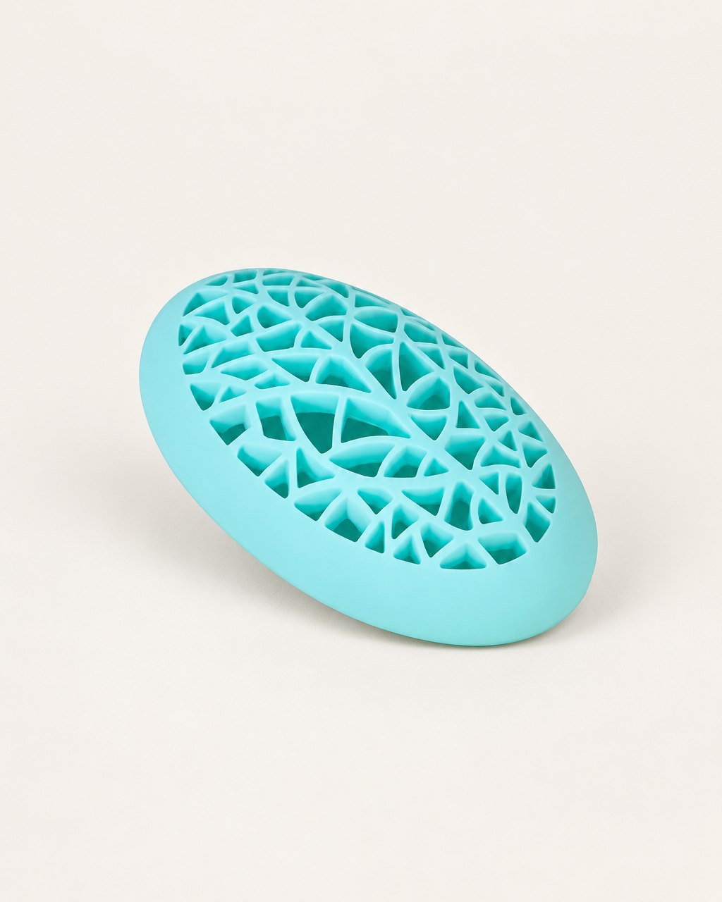 Aqua silicone lattice brush holder