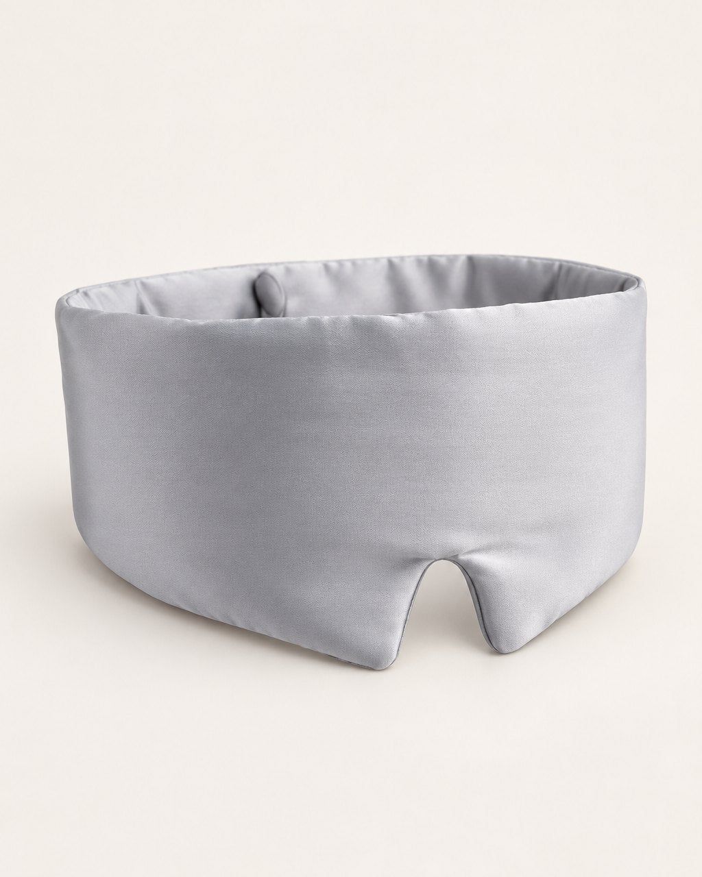 Light grey wide wraparound satin sleep mask